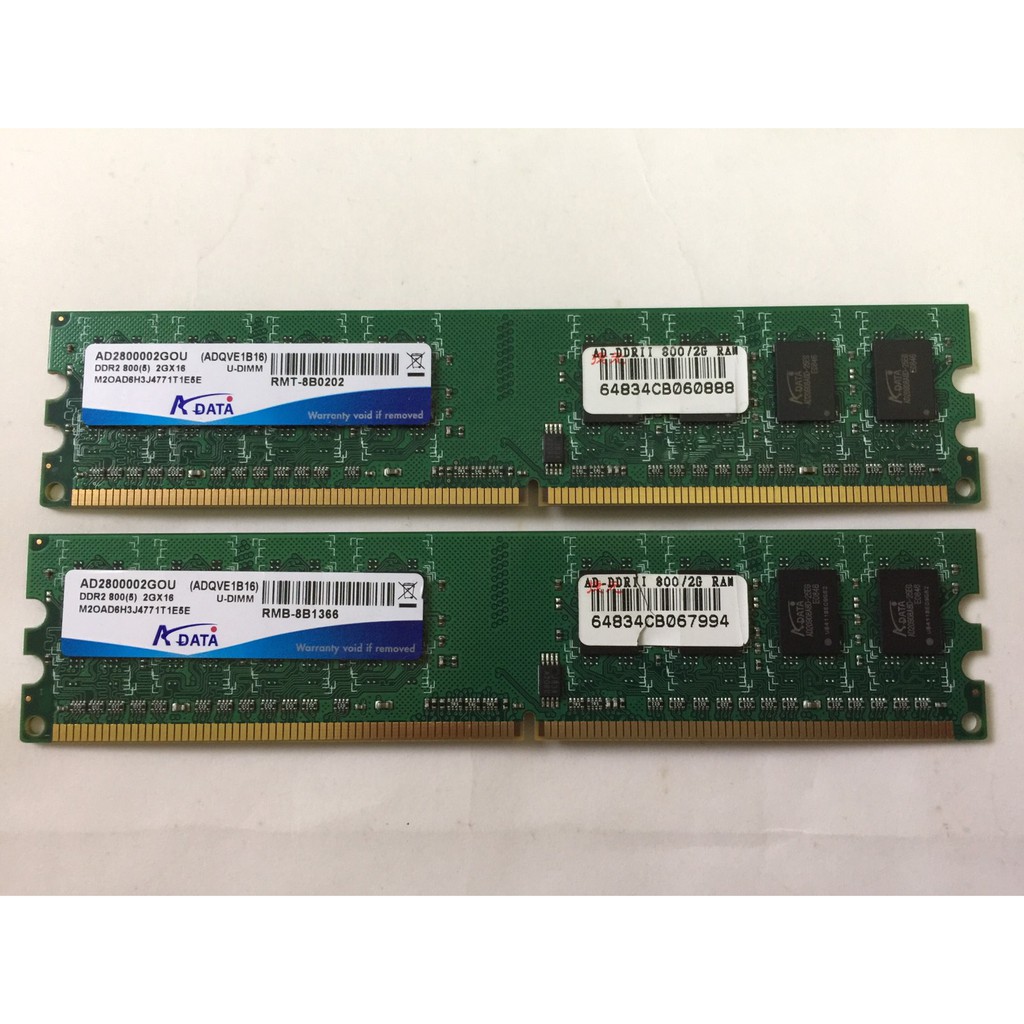 威剛 ADATA 記憶體 2G DDR2 800 PC2-6400 2GB 桌機 桌上型 終身保固 可跑雙通道 良品