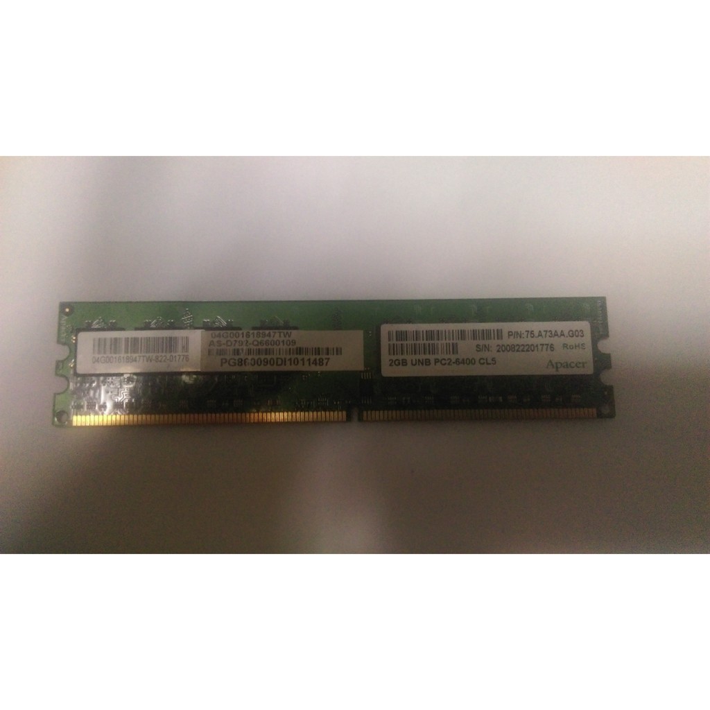 宇瞻 Apacer DDR2 800 2GB 桌上型記憶體