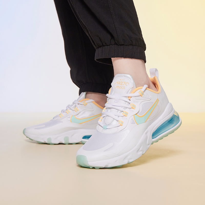 帝安諾 實體店面 - Nike Air Max 270 React 白黃 哈密瓜 氣墊 DJ3027-100