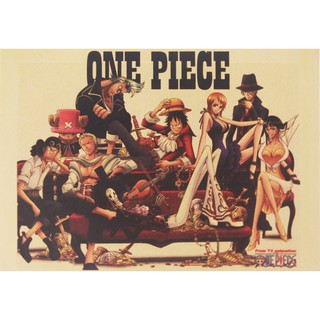 [現貨] 海賊王人物合集 ONE PIECE 航海王 懷舊海報健身房 酒吧 臥室宿舍客廳牆畫裝飾畫 復古牛皮紙咖啡廳