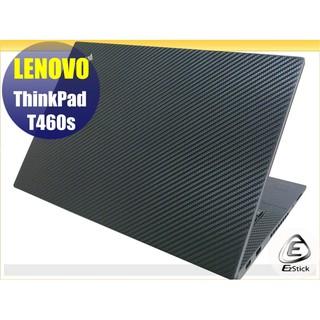 【Ezstick】Lenovo T460S 無指紋機 黑色卡夢紋機身貼 (含上蓋+鍵盤週圍貼)