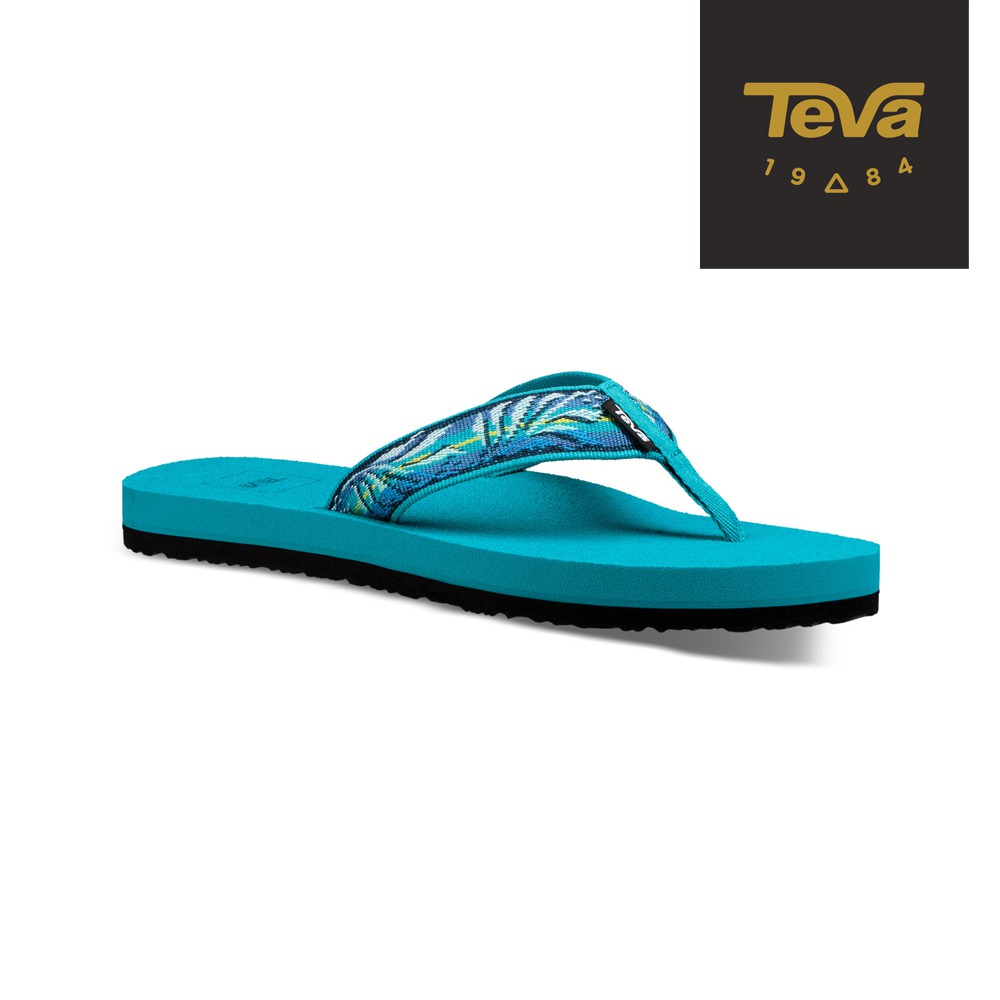 【TEVA】女 Mush II 經典織帶夾腳拖鞋/雨鞋/水鞋-天空藍 (原廠現貨)