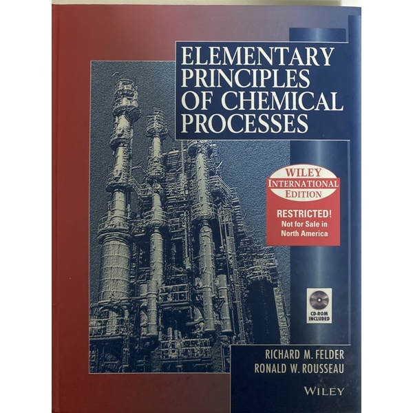 elementary principles of chemical processes 質能均衡 質均 原文書