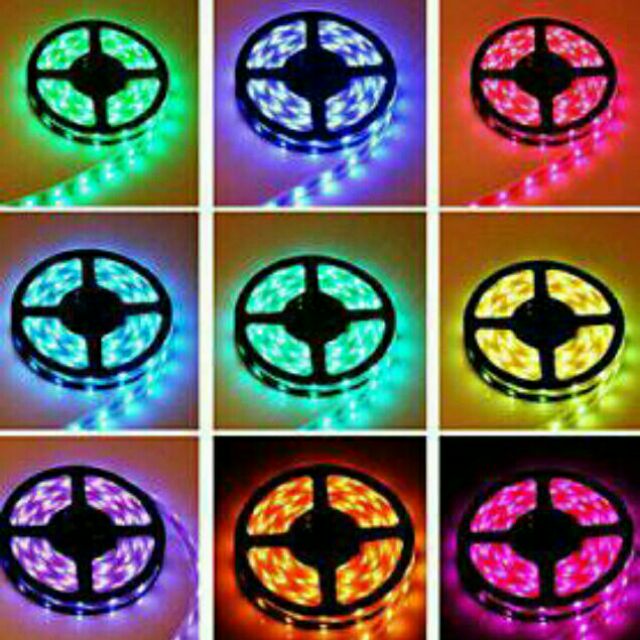 ((1米80))LED七彩燈帶10米套裝 5050RGB可變色12V彩色燈條(60顆燈珠)裝飾節日(不含電源控制器)