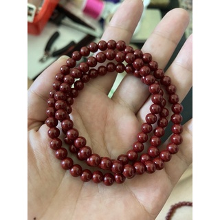 含量95%以上的硃砂😊原礦硃砂紫金砂多圈手鏈 三圈手串 手珠 佛珠 項鏈 辰砂 圓珠
