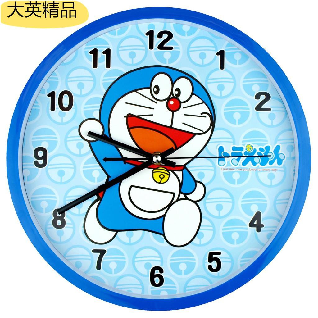 大英精品時鐘計時器✔◑哆啦A夢靜音卡通時尚時鐘現代簡約電子表客廳石英鐘