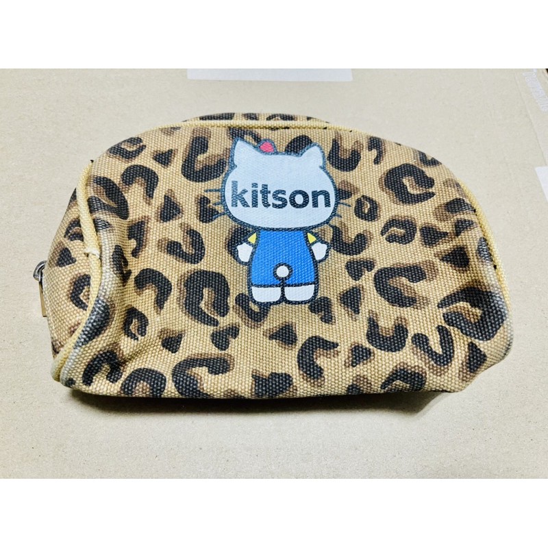 kitson x hello kitty 豹紋化妝包