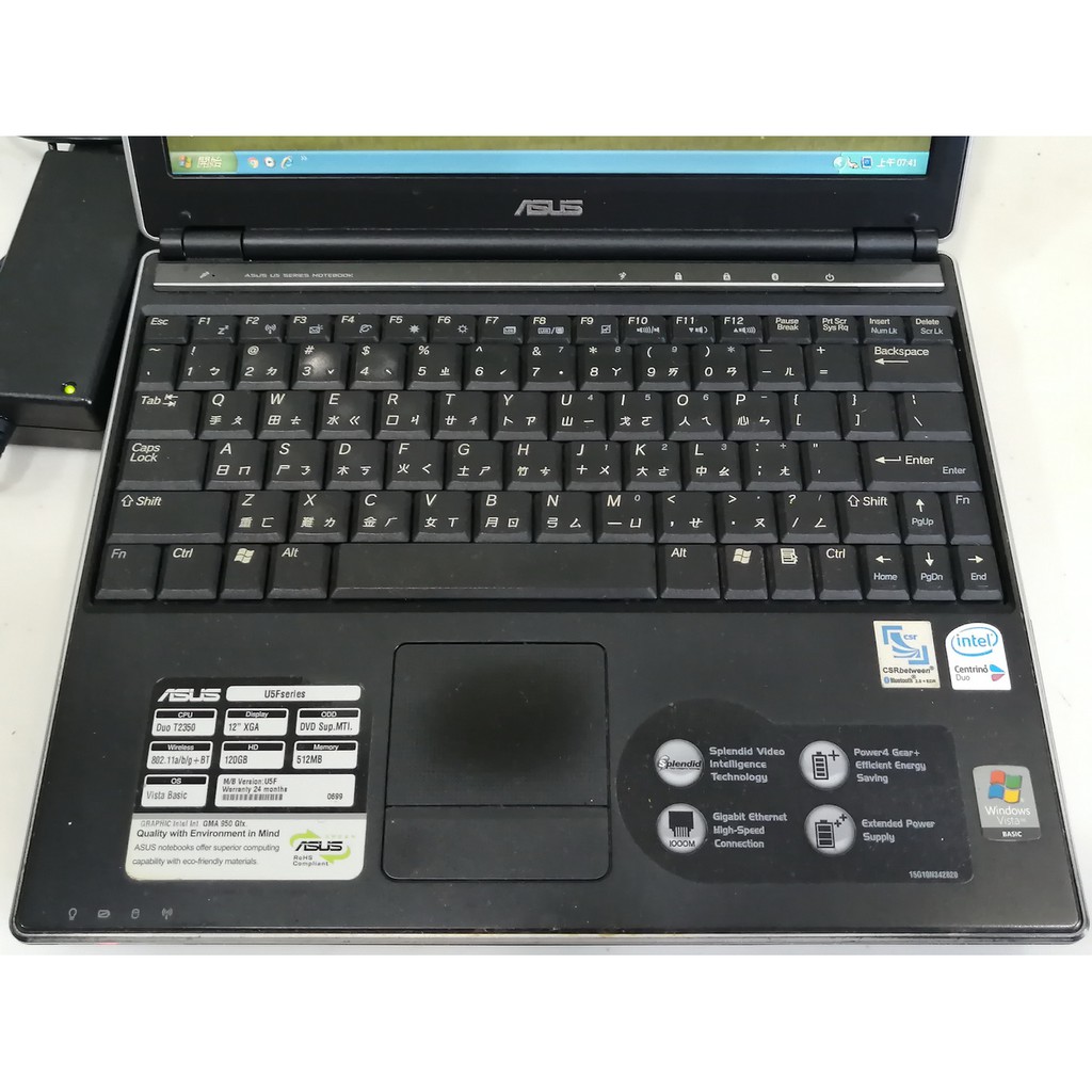 ASUS華碩 U5F 迷你小筆電12吋雙核心1.5GB記憶體DVD-二手