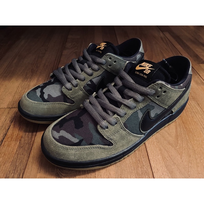 NIKE DUNK LOW PRO SB ZOOM CAMO 綠 軍綠 迷彩 工裝 「現貨」