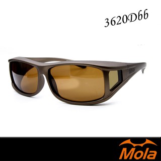 MOLA 摩拉近視可戴偏光太陽眼鏡 套鏡 包覆式 外掛式 3620D-bb