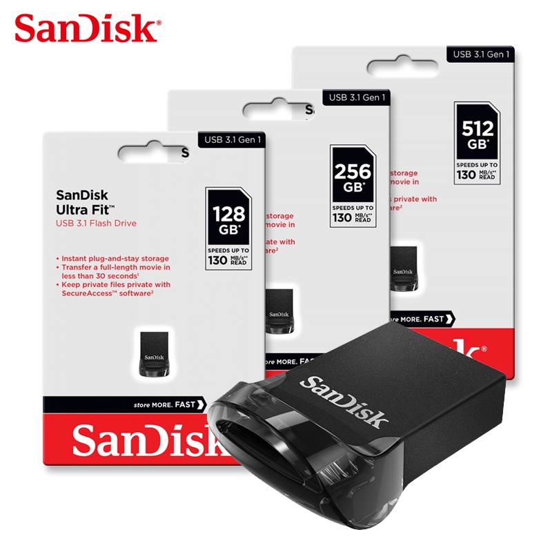 【台灣保固】SanDisk Ultra Fit 128G 256G 512G USB 3.1 迷你隨身碟 速度130MB