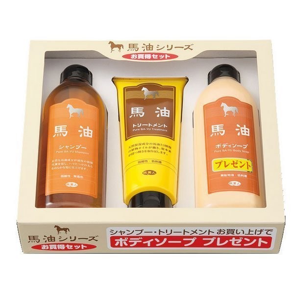 鑫本鋪旅美人馬油禮盒組(洗髮精400ml+沐浴乳400ml+護髮乳240g)