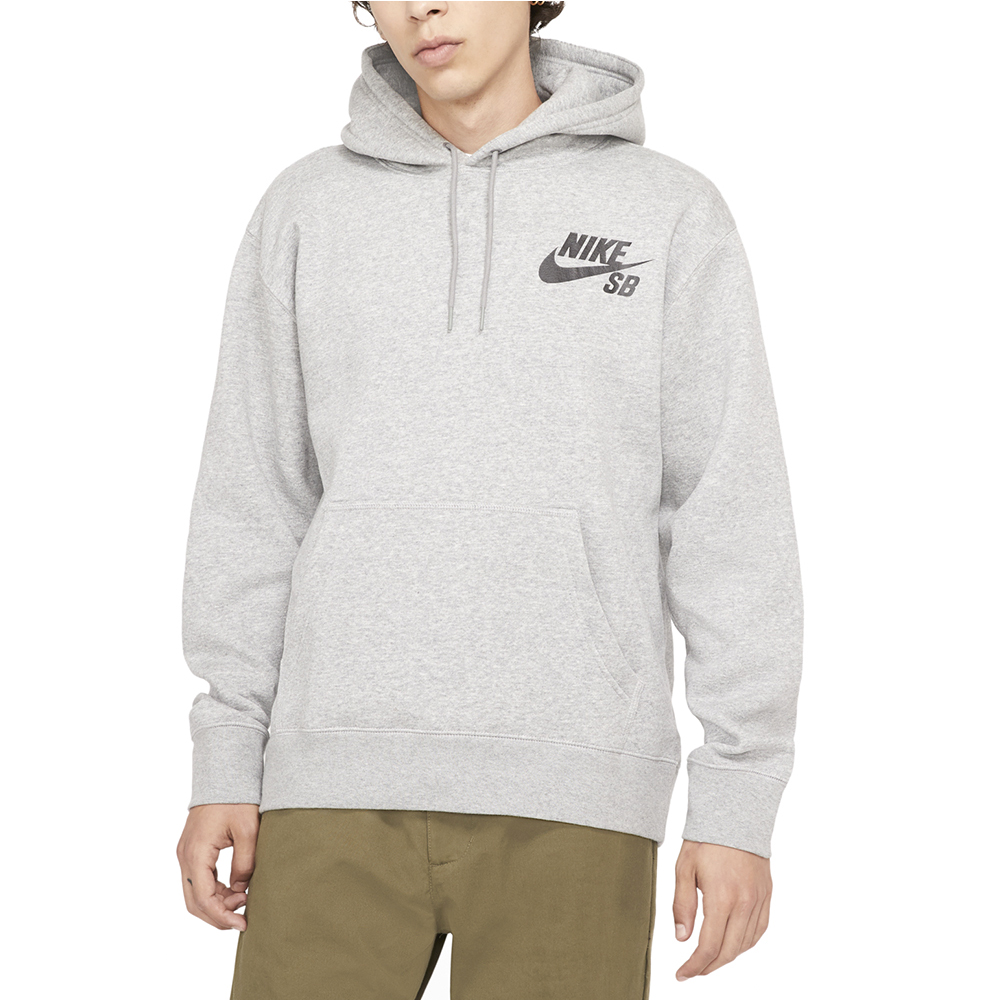 NIKE耐吉2102男款帽T長袖上衣 AS M NK SB ICON HOODIE PO ESSN灰CW7065063