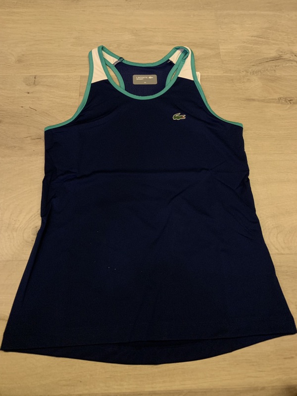 現貨正品 Kontaveit 阿內特 康塔薇特 鱷魚lacoste 女生深藍色網球背心球衣 蝦皮購物