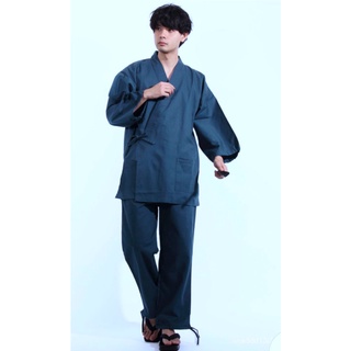 外貿日單棉作務衣純色日式甚平和服睡衣束口傢居套裝深夜食堂衕款 日本和服 和服浴衣NANA Studio