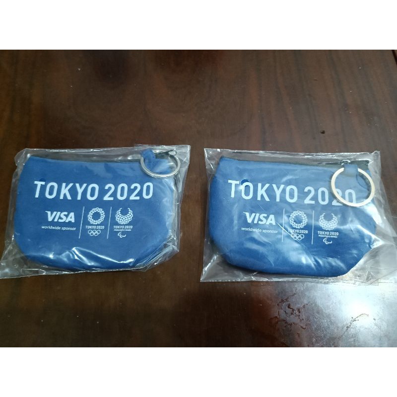 2020 TOKYO東京奧運 VISA聯名 麂皮 鑰匙圈小零錢包