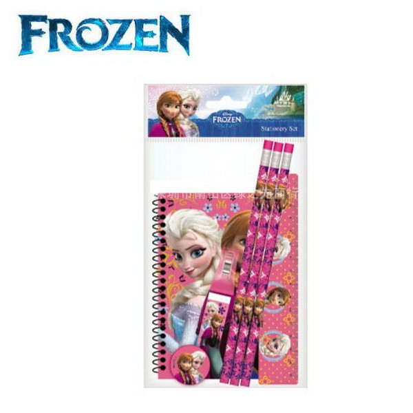 FROZEN冰雪奇緣艾莎與安娜公主系列粉色系8-PIECE文具鉛筆組特價99元/套