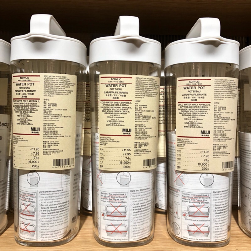 好感生活推薦 品項 Muji無印良品壓克力冷水筒2l 1l 無印冷水筒水壺水筒 蝦皮購物