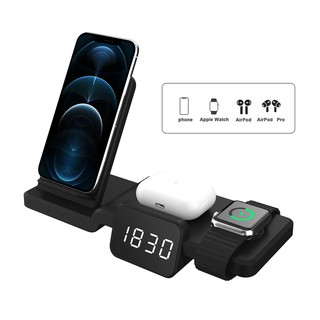 五合一無線充電器 適用蘋果手機 iphone12ProMax 無線充電 iwatch6 蘋果手錶充電 Airpods