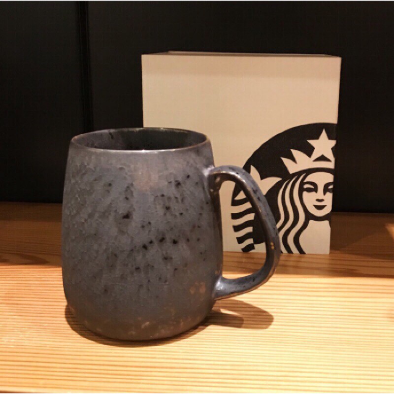 【日本星巴克】台灣現貨 Starbucks 唯一門市限定 馬克杯  炭彩黑釉咖啡杯  聖誕節禮物