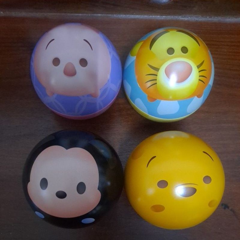 迪士尼 Disney 二手 米奇  小猪  跳跳虎 小熊維尼 糖果 空鐵罐 四款合售