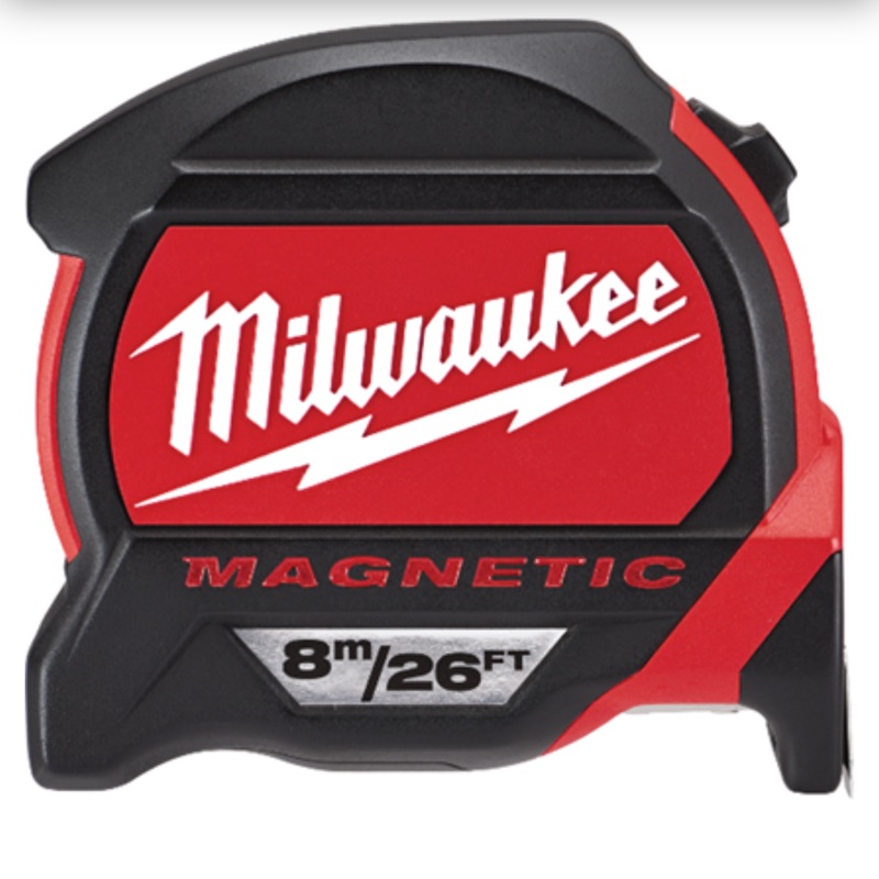 米沃奇 Milwaukee 英吋 8M捲尺 米尺 磁性卷尺 48-22-7225