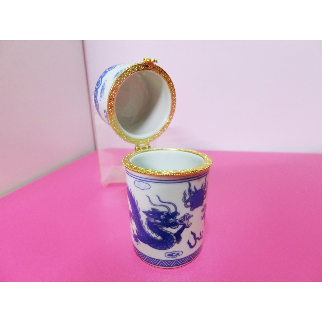 古代皇帝宮裡貴氣造型 中國龍 牙籤筒 陶瓷 牙籤罐 牙籤盒 綿花棒筒 收納盒 置物罐 藝傳瓷業