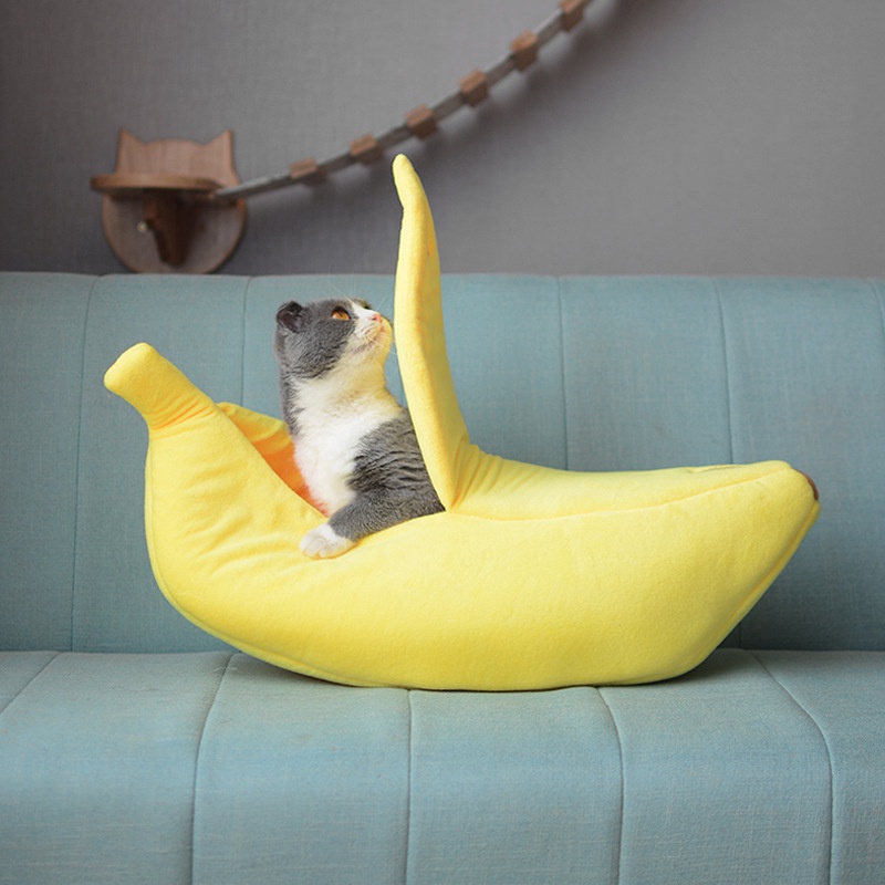 【台灣現貨】香蕉窩 香蕉貓窩 香蕉 寵物窩【貓日小舖】