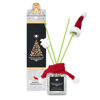 QIDINA 聖誕暖心法國精油硅藻土擴香瓶組50ml黑色隱藏時尚款9款