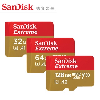 SanDisk Extreme microSDXC UHS-I V30 A2 128G 記憶卡 出國必買 公司貨