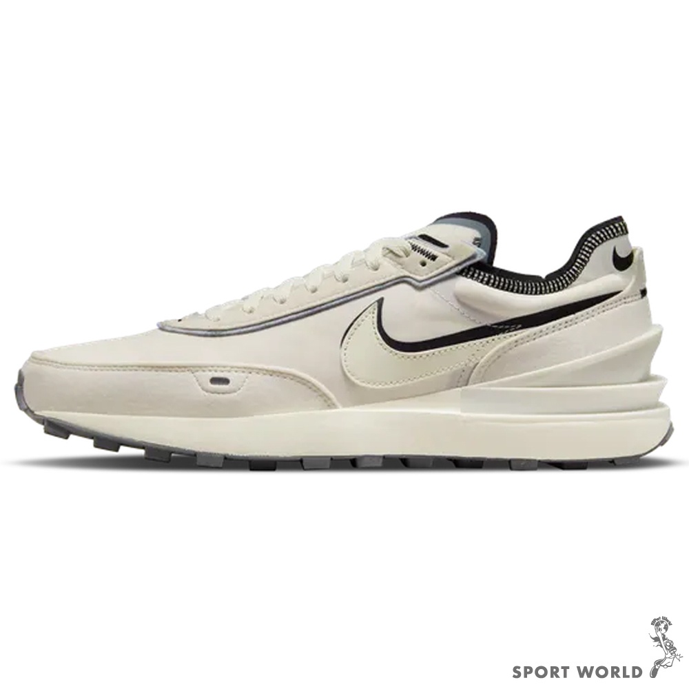 NIKE Waffle One SE 男鞋 休閒 解構 霧白黑 DO9782-001