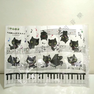 【凱翊︱KM】《凱翊音樂》貓咪五線譜琴鍵壁貼 音樂教室 居家 裝飾 琴鍵貼紙 兒童教具