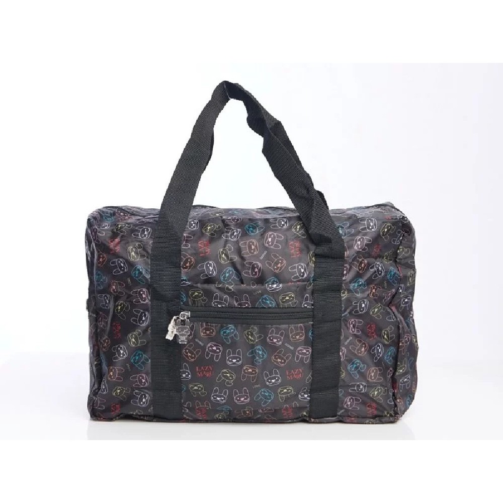 LAZY MARU折疊旅行袋(防水印花輕便旅行袋)