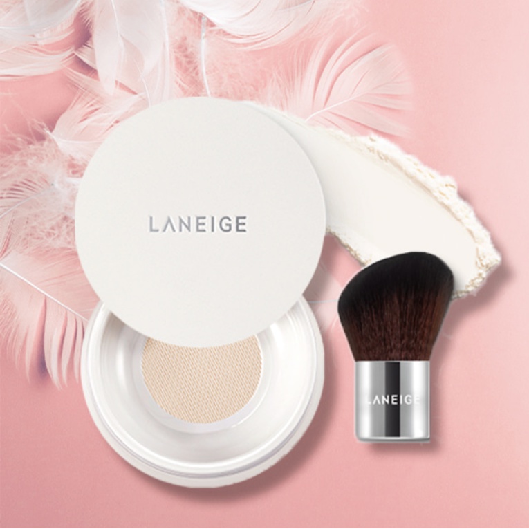 【LANEIGE 蘭芝】Light Fit Pact/Powder 超輕盈彈力蜜粉 / 輕盈散粉 9.5g 定妝控油