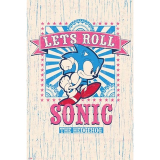 【音速小子】LET'S ROLL 美式復古海報