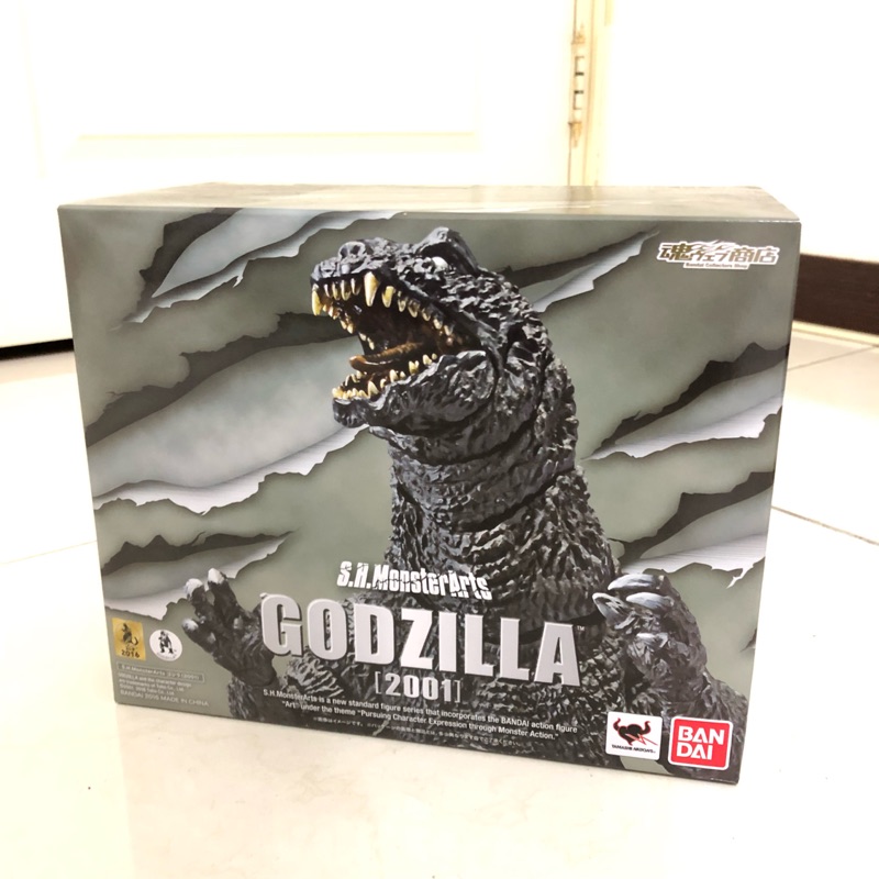 二手近全新 魂商店 限定 S.H.MonsterArts SHM 大怪獸總攻擊 哥吉拉 2001 GMK 白眼