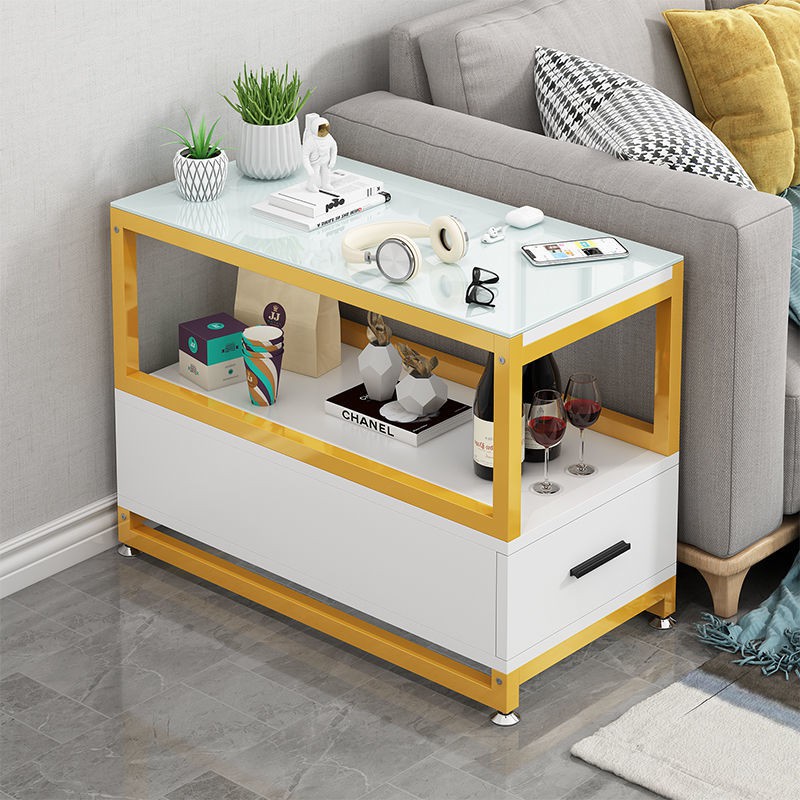 沙发边柜侧边几储物柜边桌简约客厅高柜小茶几窄长可移动角几轻奢 蝦皮購物