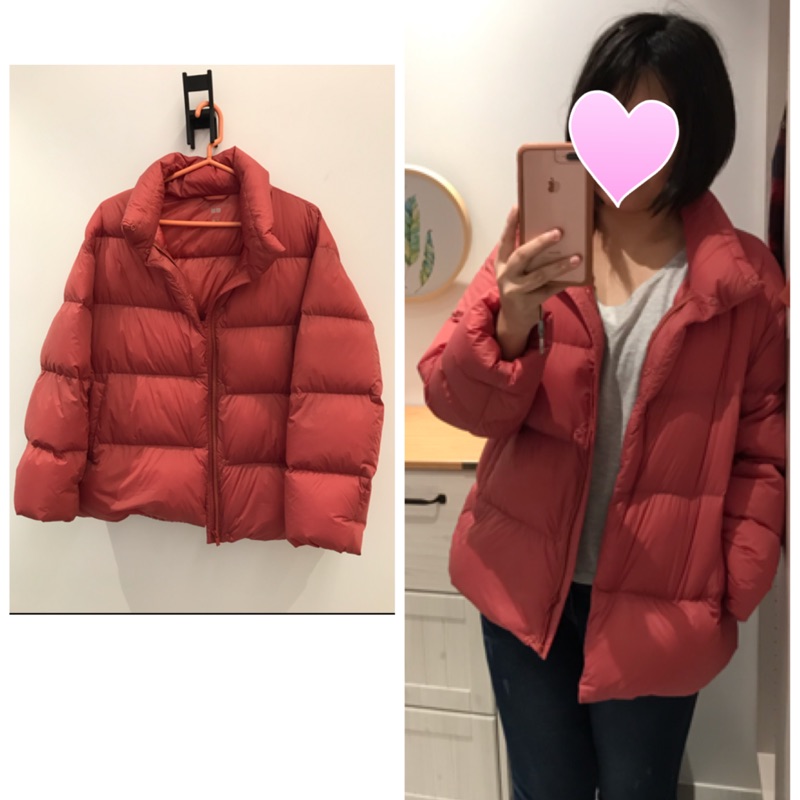 Uniqlo特級極輕羽絨繭型外套2019 2020最新款原價1990 粉色pink 尺寸xl 附收納袋女裝 蝦皮購物