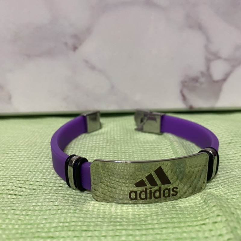 愛迪達 Adidas 運動手環 鈦鋼矽膠腕帶