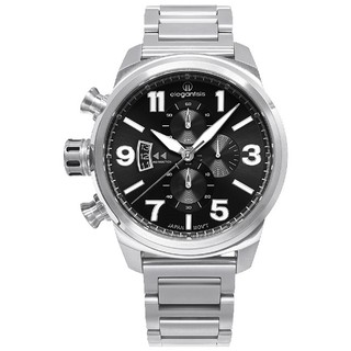 elegantsis 傑本尼氏 ELJT48MQS-OB06MA JT48MQS-經典石英腕錶/黑 45.5mm