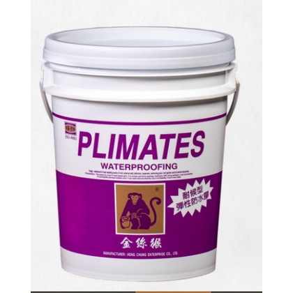 【睿智家生活館】PLIMATES金絲猴防水材料P-627 水性壓克力防水防熱膠  (灰)門市自取