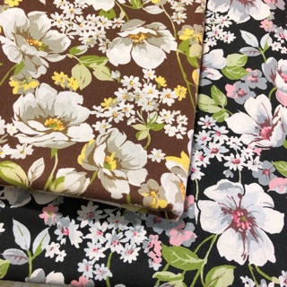 日本進口棉布- 花卉圖案布款「一般薄棉」
