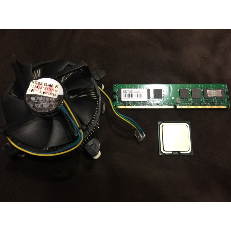 Intel Core2 DUO E6300 1.86GHz/2M/1066+Fan+創見 DDR2  800 1GB