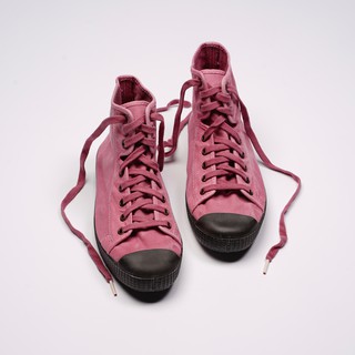 CIENA 西班牙帆布鞋 TU61777 42 粉紅色 黑底 洗舊布料 大人 高筒