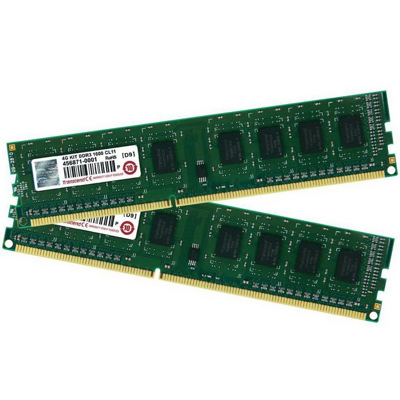創見 Transcend 4GB DDR3 -1600 單面顆粒 、終身保固 、測試良好的庫存備品【單支價 $550】
