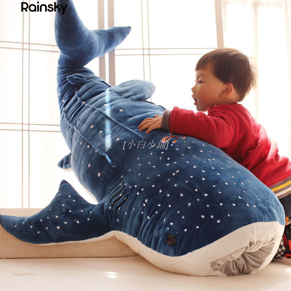 [小白小鋪] 💌新品促銷💌鯨鯊毛絨玩具 大鯨魚布娃娃靠墊 卡通鯊魚藍鯨兒童抱枕公仔💌批發💌