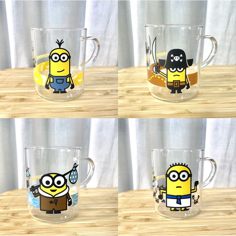 秒出貨 ♥♥ 歡迎光臨【貳手好物市集】♥♥ 711 小小兵 minions 耐熱玻璃杯 馬克杯 耐熱玻璃