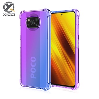 XICCI適用於小米POCO X3 NFC/X3 Pro/X4 Pro 5G/M3 Pro/M4 Pro漸變色矽膠手機殼