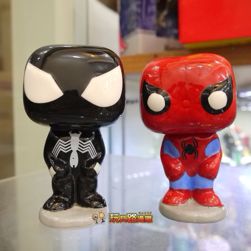 {玩具路邊攤} Funko POP 陶瓷胡椒罐 &amp; 鹽罐 組 Marvel 蜘蛛人&amp;猛毒 Spiderman Venom