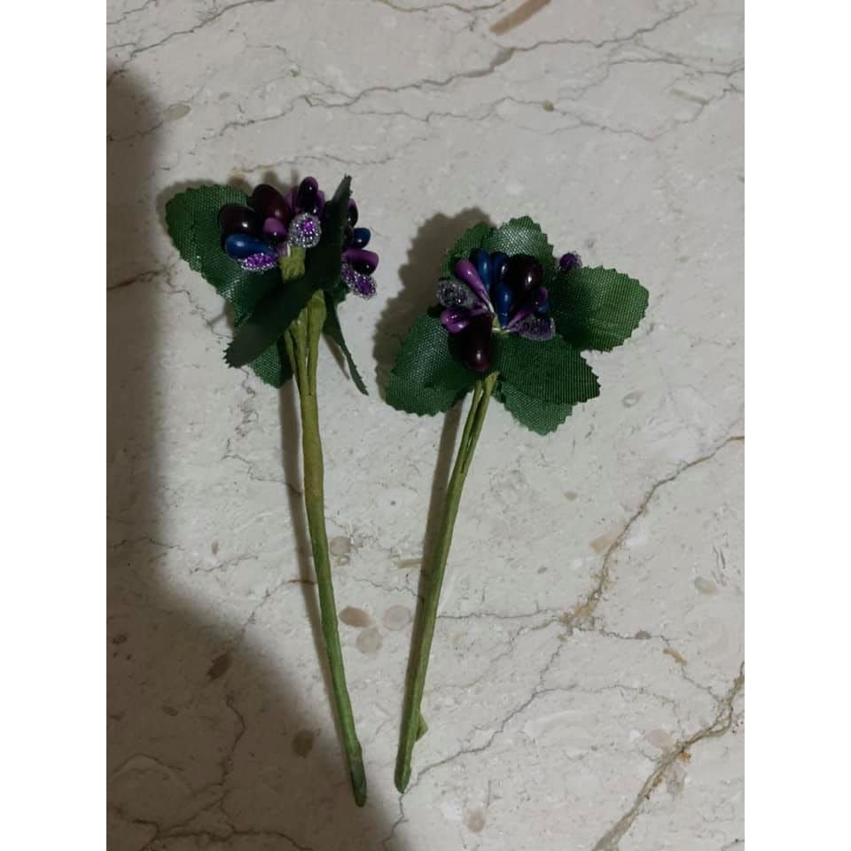 全新Natural Kitchen紫色小花束2枝.花圈裝飾小花